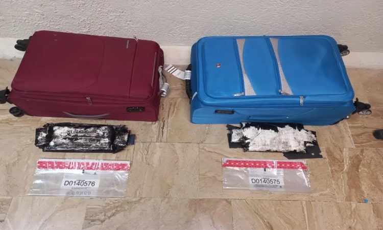 Capturan a individuo que pretendía viajar con dos maletas que contenían Cocaína