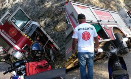 Camión de bomberos se estrella en La Virgencita