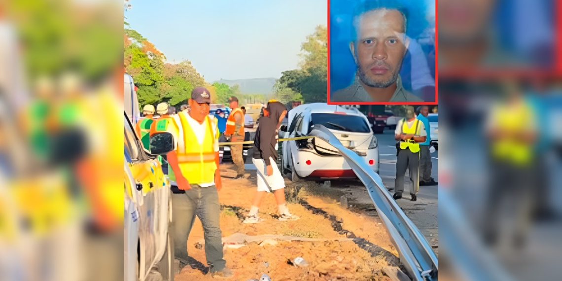 Siniestro vial en Las Maras de la Autopista Duarte