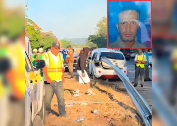 Siniestro vial en Las Maras de la Autopista Duarte