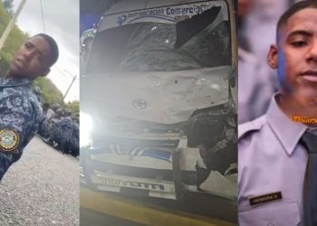 Imágenes del policía dejó de existir tras incidente vial en Autopista de las Américas