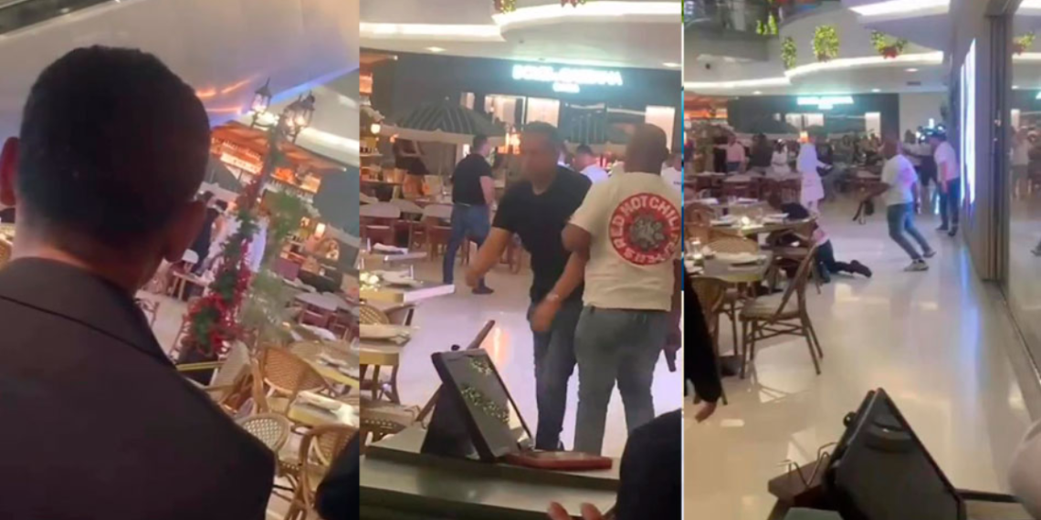 Tensión en Blue Mall tras altercado entre dos personas