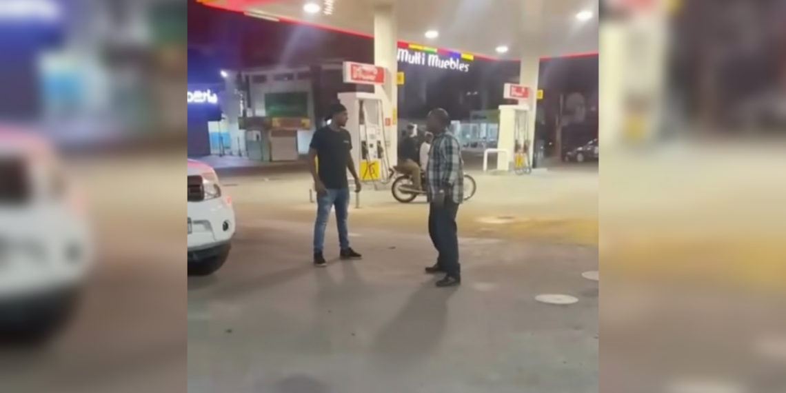 Joven perjudica a hombre mayor en gasolinera de San Francisco de Macorís