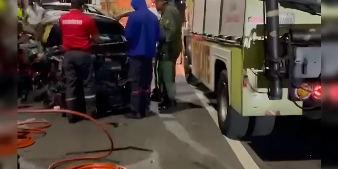 Incidente vial en puente Juan Pablo Duarte deja uno sin aliento